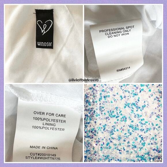 Windsor Store Angie Iridescent Sequin Dress SZ L $69 - Picture 13 of 14